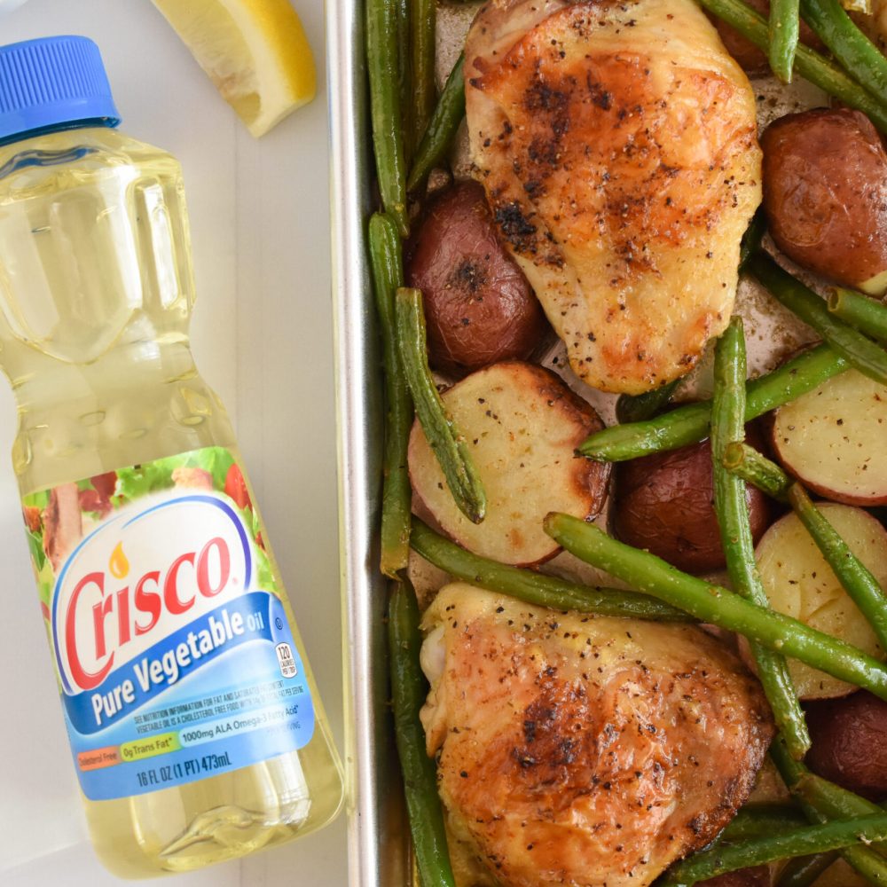 Crisco Sheet Pan Chicken Veg Oil (1)