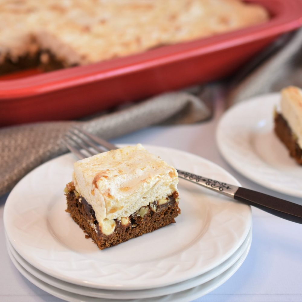 Gingerbread Bars with Meringue